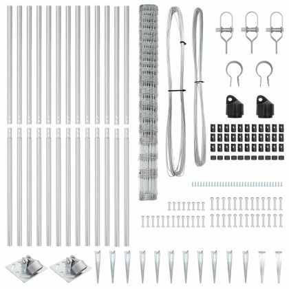 Ограда за пасища Сребрист 25 x 1.6 м Поцинкована стомана