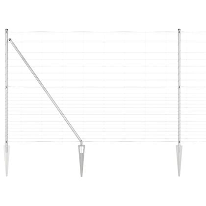 Ограда за пасища Сребрист 25 x 1.6 м Поцинкована стомана