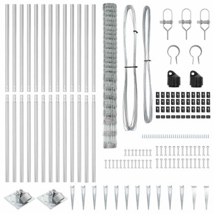 Ограда за пасища Сребрист 25 x 1.6 м Поцинкована стомана
