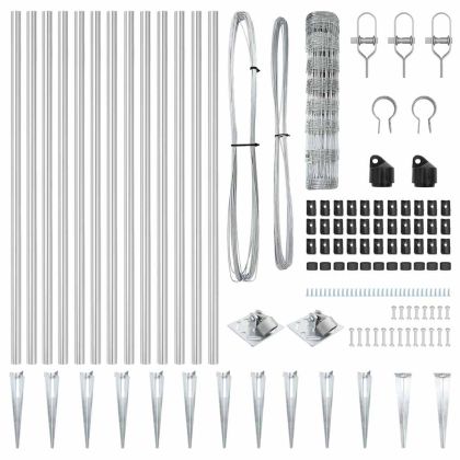 Ограда за пасища Сребрист 50 x 0.8 m Поцинкована стомана