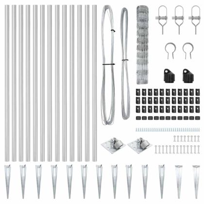 Ограда за пасища Сребрист 50 x 1 m Поцинкована стомана