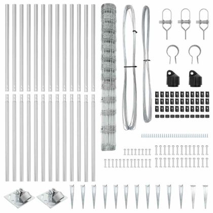 Ограда за пасища Сребрист 50 x 1.5 m Поцинкована стомана