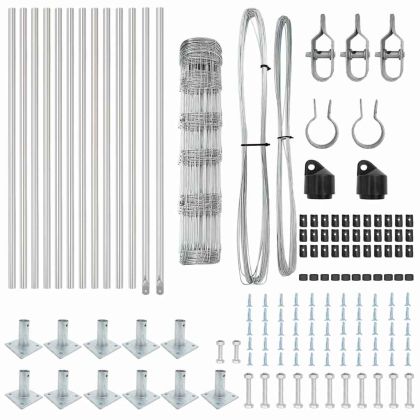 Ограда за пасища Сребрист 25 x 0.8 m Поцинкована стомана