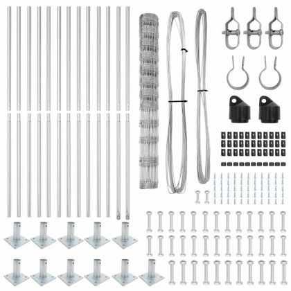 Ограда за пасища Сребрист 25 x 1.4 м Поцинкована стомана