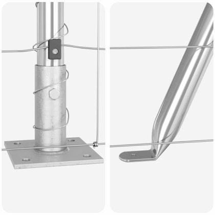 Ограда за пасища Сребрист 25 x 1.4 м Поцинкована стомана