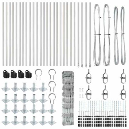 Ограда за пасища Сребрист 50 x 0.8 m Поцинкована стомана