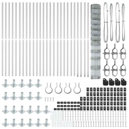 Ограда за пасища Сребрист 50 x 1.4 м Поцинкована стомана