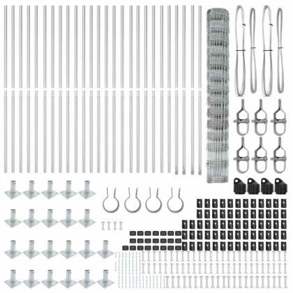Ограда за пасища Сребрист 50 x 1.4 м Поцинкована стомана