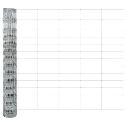 Ограда за пасища Сребрист 50 x 1.4 м Поцинкована стомана