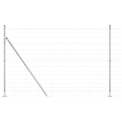 Ограда за пасища Сребрист 50 x 1.6 m Поцинкована стомана