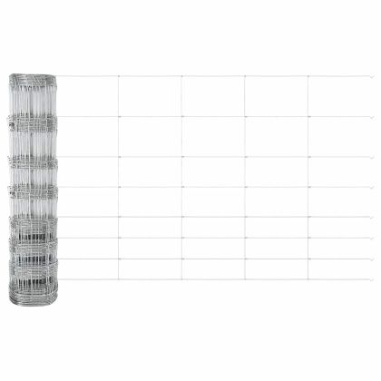 Ограда за пасища Сребрист 100 x 1 м Поцинкована стомана