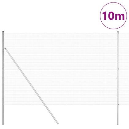 Оградa с колчета Сребрист 1.5 x 10 m Стомана