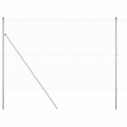 Оградa с колчета Сребрист 1.6 x 10 m Стомана