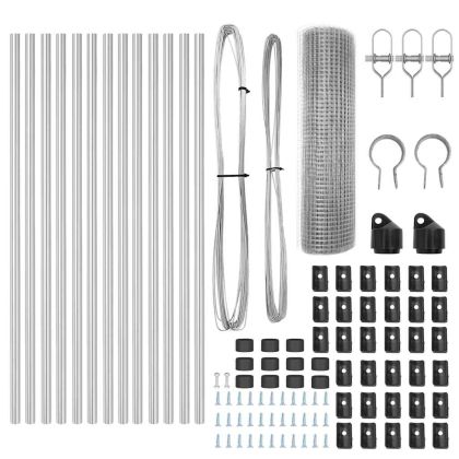 Оградa с колчета Сребрист 0.4 x 25 м Стомана