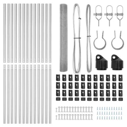 Оградa с колчета Сребрист 1.2 x 25 m Стомана