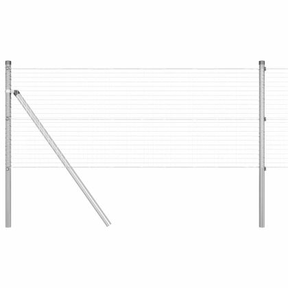 Оградa с колчета Сребрист 0.5 x 50 м Стомана