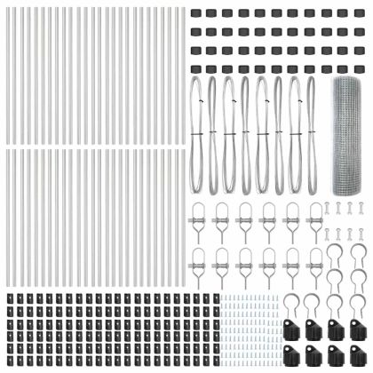 Стълб за ограда. Сребрист 100 x 0,4 м (мрежа 16 x 16 мм)