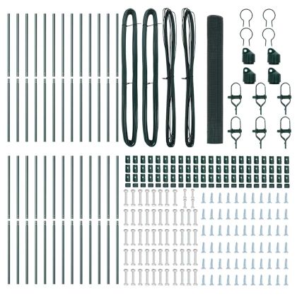 Оградa с колчета Зелен 1.2 x 50 m Стомана