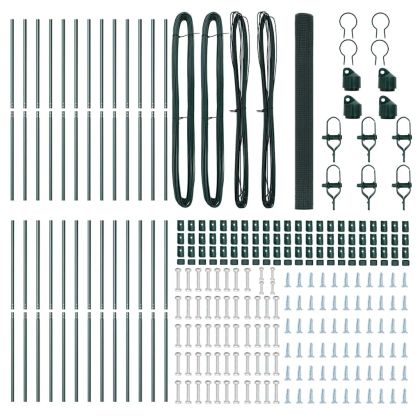 Оградa с колчета Зелен 1.5 x 50 m Стомана