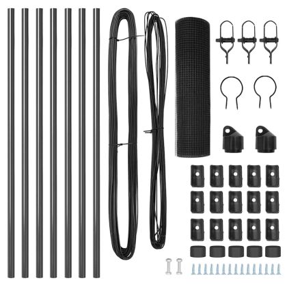 Оградa с колчета Сив 0.6 x 10 м Стомана