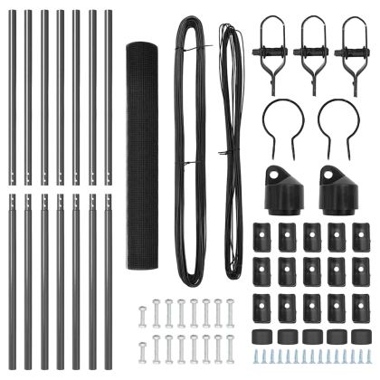 Оградa с колчета Сив 1 x 10 m Стомана