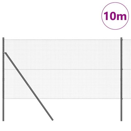 Оградa с колчета Сив 1.4 x 10 m Стомана