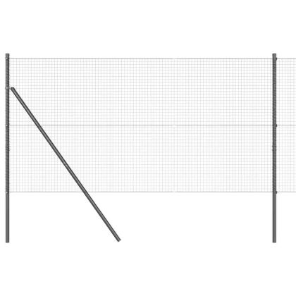 Оградa с колчета Сив 1.2 x 25 m Стомана