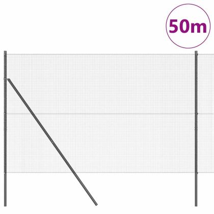 Оградa с колчета Сив 1.4 x 50 m Стомана