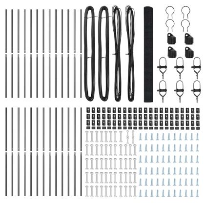 Оградa с колчета Сив 1.5 x 50 m Стомана