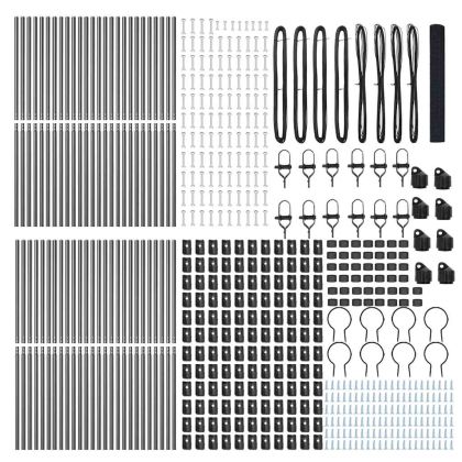 Оградa с колчета Сив 1 x 100 m Стомана