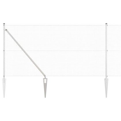 Оградa с колчета Сребрист 1 x 10 m Стомана