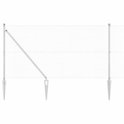 Оградa с колчета Сребрист 1.2 x 10 m Стомана