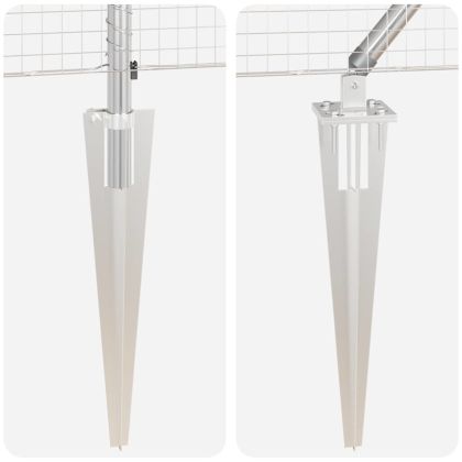 Оградa с колчета Сребрист 1.4 x 10 m Стомана