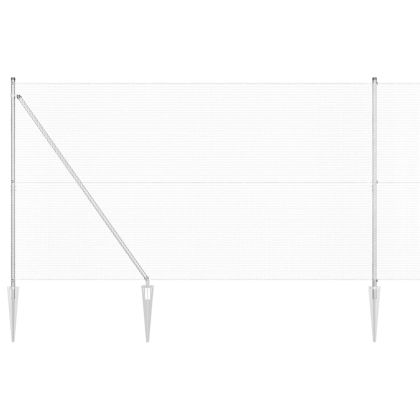 Оградa с колчета Сребрист 1.5 x 10 m Стомана