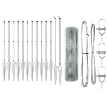 Оградa с колчета Сребрист 0.4 x 25 м Стомана