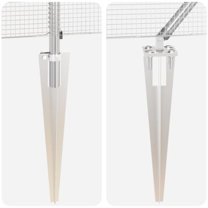 Оградa с колчета Сребрист 1.6 x 25 m Стомана