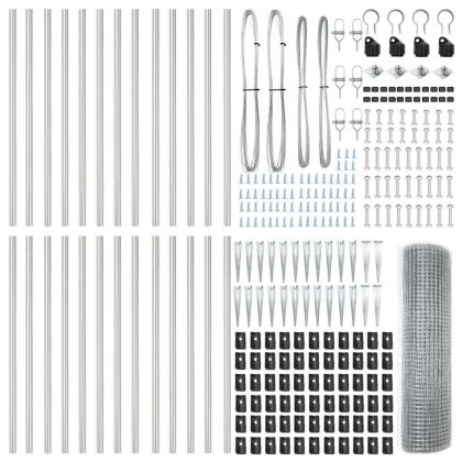 Оградa с колчета Сребрист 0.6 x 50 м Стомана