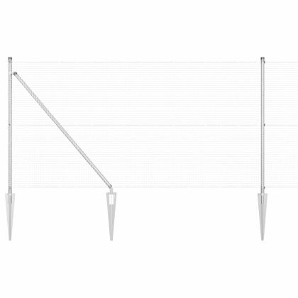 Оградa с колчета Сребрист 1 x 50 m Стомана