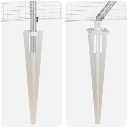 Оградa с колчета Сребрист 1.4 x 50 m Стомана