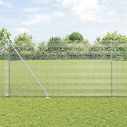 Оградa с колчета Сребрист 1.5 x 50 m Стомана