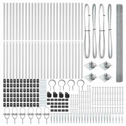 Оградa с колчета Сребрист 1.5 x 50 m Стомана