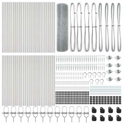 Оградa с колчета Сребрист 0.8 x 100 м Стомана