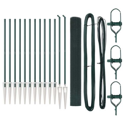 Оградa с колчета Зелен 1.2 x 25 m Стомана