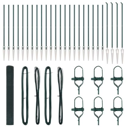 Оградa с колчета Зелен 1.4 x 50 m Стомана