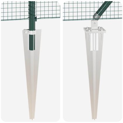 Оградa с колчета Зелен 1.4 x 50 m Стомана