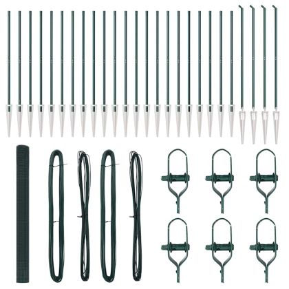 Оградa с колчета Зелен 1.5 x 50 m Стомана