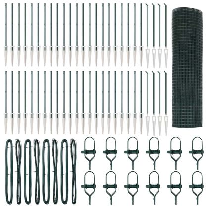 Оградa с колчета Зелен 0.4 x 100 м Стомана