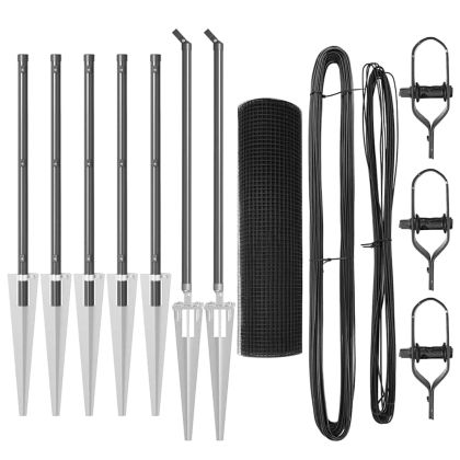 Оградa с колчета Сив 0.6 x 10 м Стомана