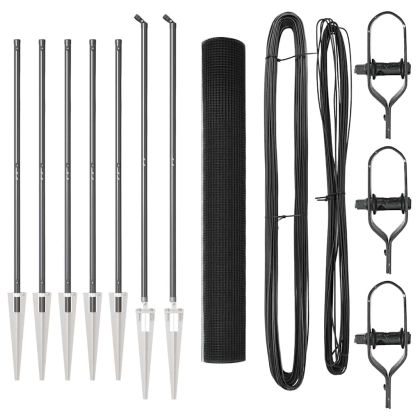 Оградa с колчета Сив 1.2 x 10 m Стомана