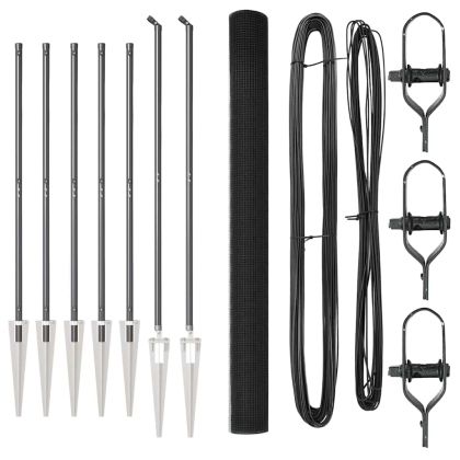 Оградa с колчета Сив 1.6 x 10 m Стомана